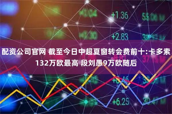 配资公司官网 截至今日中超夏窗转会费前十:卡多索132万欧最高 段刘愚9万欧随后